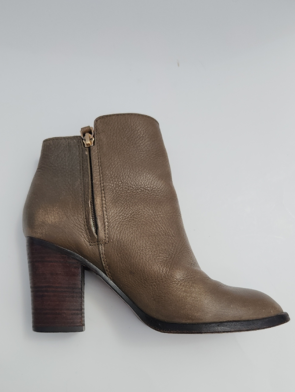 Tory Burch Junction Women's Porcini Tumbled Leather Ankle Booties Size 9 - Picture 4 of 16